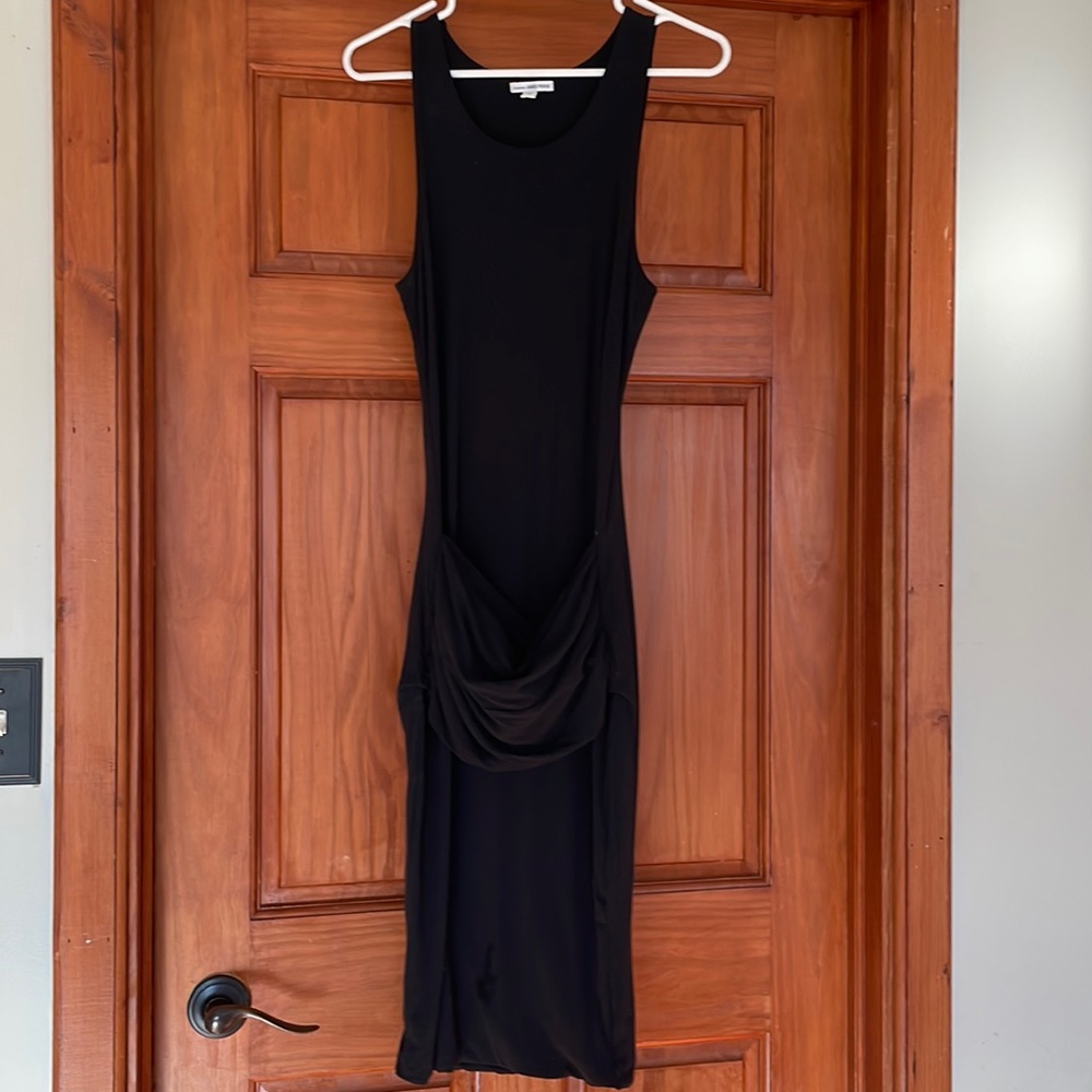 James Peres size 2 casual black tank dress